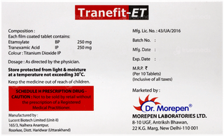 Tranefit Et Tablet 10